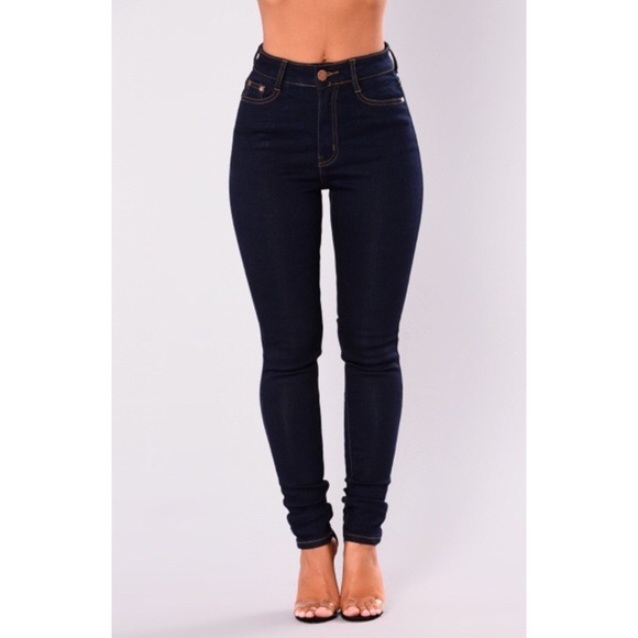 Zillionare Skinny Dark Wash Jeans -FashionNova - Picture 3 of 4